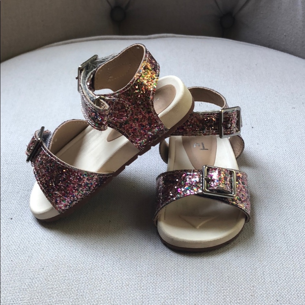 Multi-colored sparkly sandal